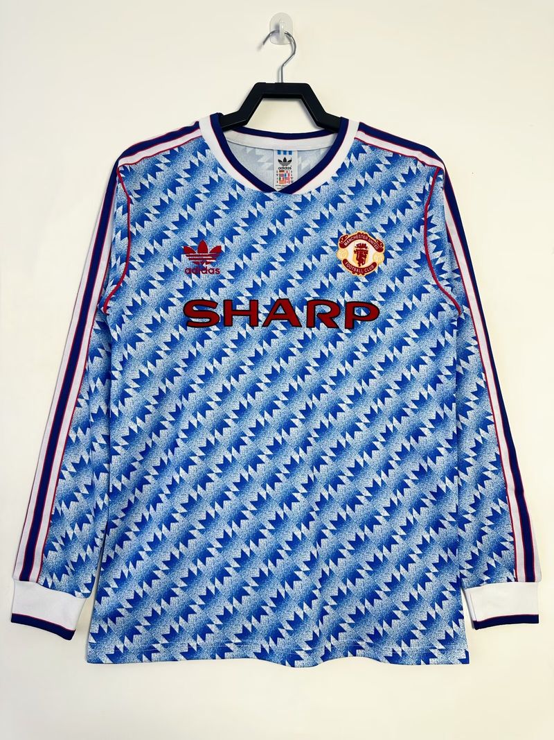 Maillot Rétro Manchester United Extérieur 1990-1992 Manches Longues