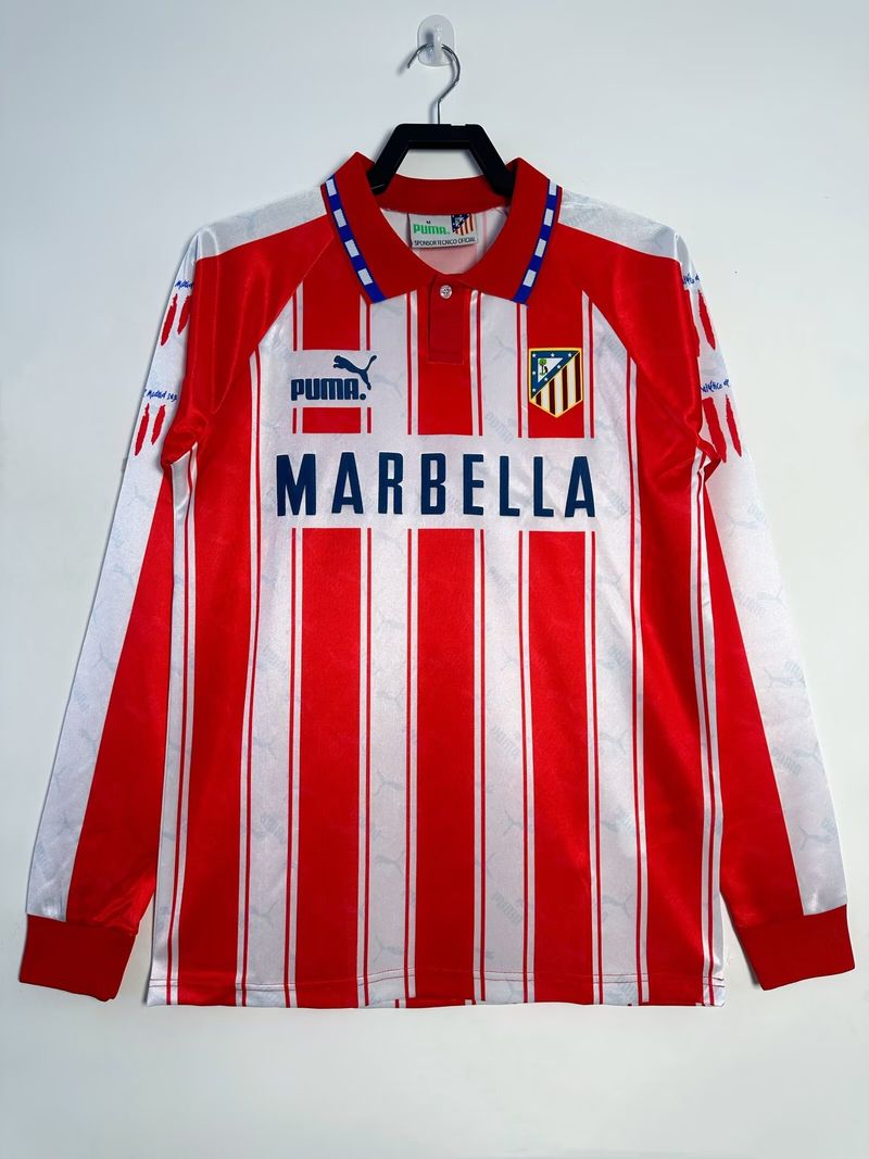 Maillot domicile rétro manches longues Atletico Madrid 1994-1995 Image principale du produit