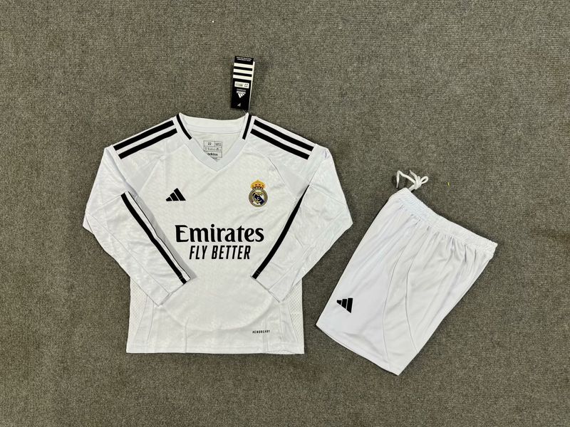 Enfants Real Madrid domicile manches longues 2024-2025 Image principale du produit