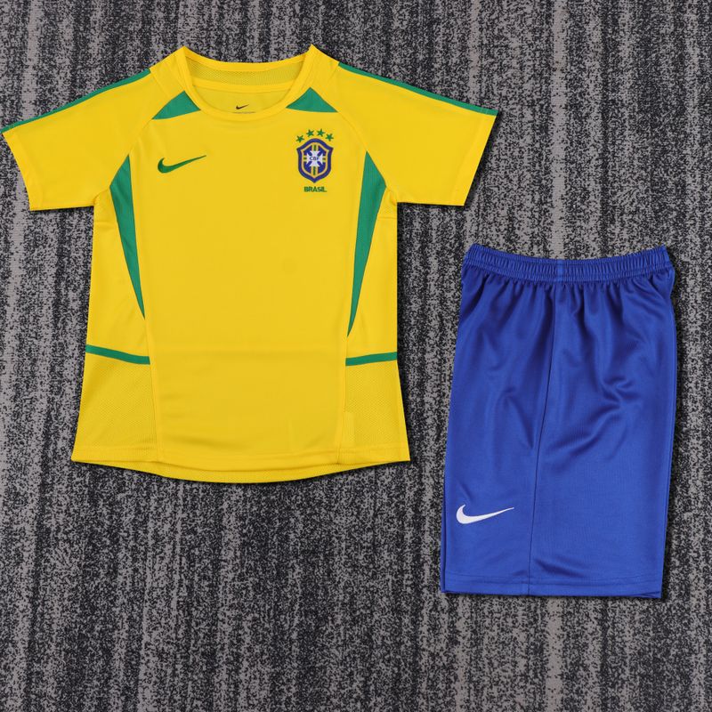 Maillot domicile Rétro Enfants Brésil 2002 Image principale du produit