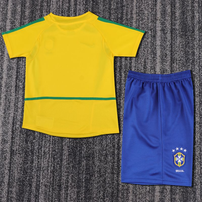 Maillot domicile Rétro Enfants Brésil 2002 Image secondaire du produit