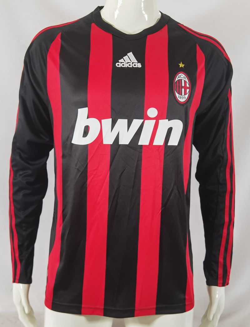 Maillot rétro domicile manches longues AC Milan 2008-2009