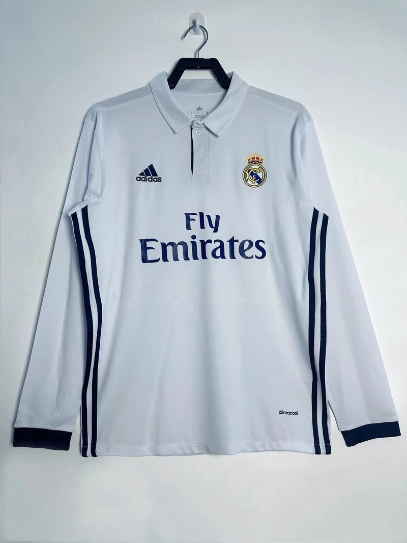 Maillot Rétro Domicile Manches Longues Real Madrid 2016-2017