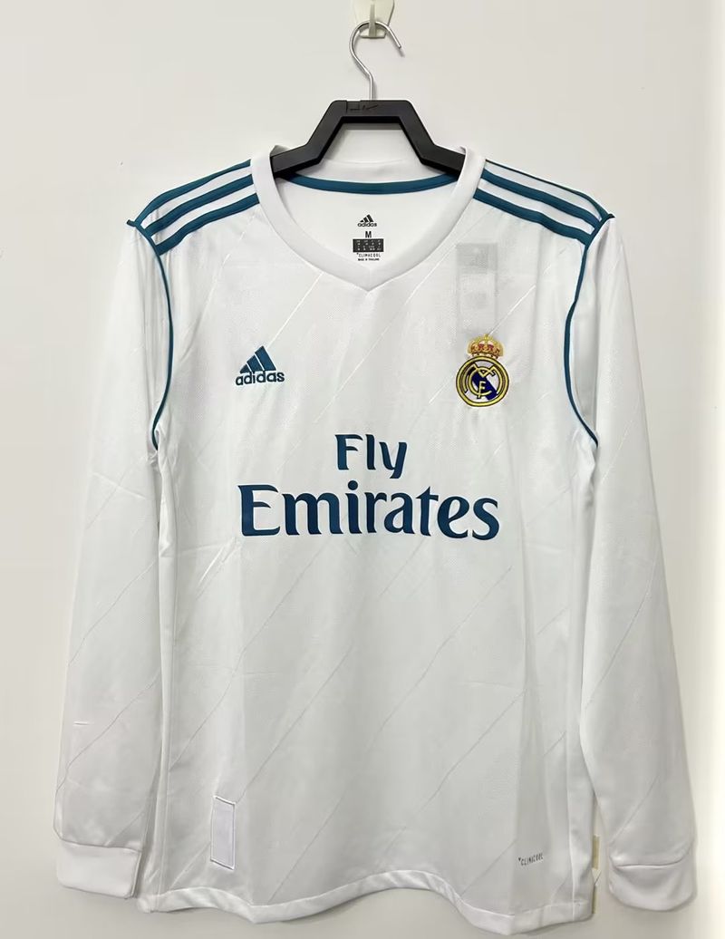 Maillot domicile rétro manches longues Real Madrid 2017-2018 Image principale du produit