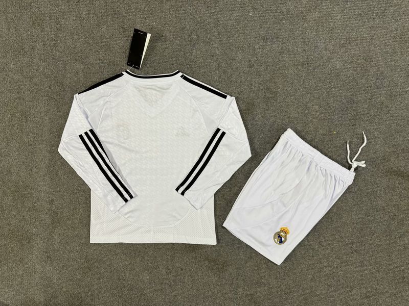 Enfants Real Madrid domicile manches longues 2024-2025 Image secondaire du produit