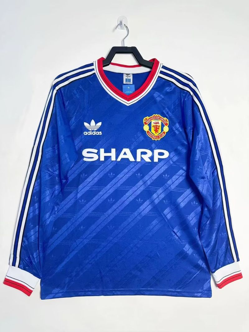 Maillot rétro Manchester United 1986-1988 extérieur, manches longues