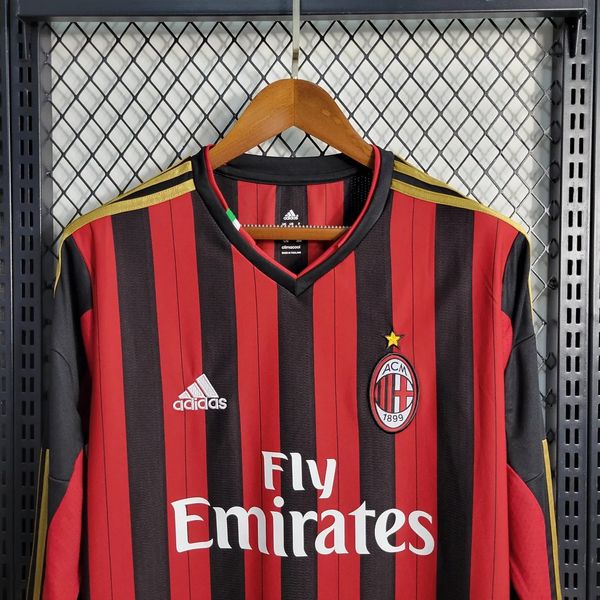 Maillot Rétro AC Milan domicile 2013-2014 Manches Longues