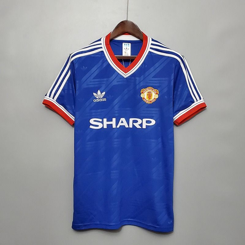 Retro Manchester United 1986-1988 deuxième maillot extérieur Image principale du produit