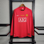 Maillot rétro Manchester United domicile manches longues 2007-2008 LDC