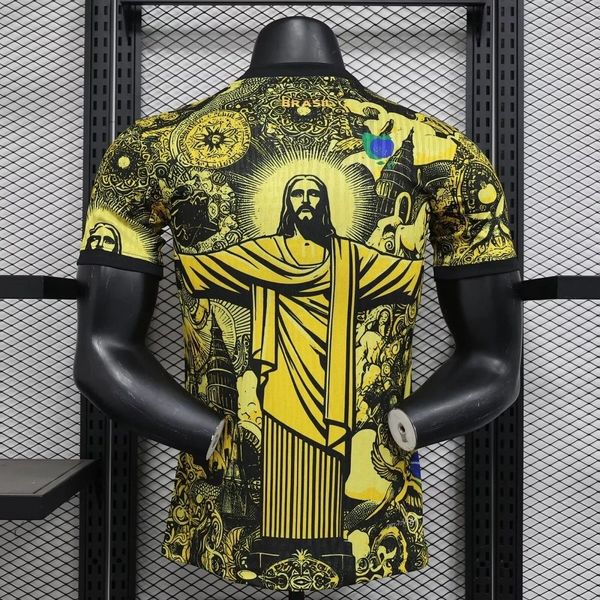 Brésil 2024 édition spéciale maillot jaune joueur Jésus Image secondaire du produit