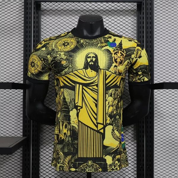 Brésil 2024 édition spéciale maillot jaune joueur Jésus Image principale du produit