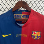Maillot rétro domicile à manches longues du FC Barcelone 2008-2009