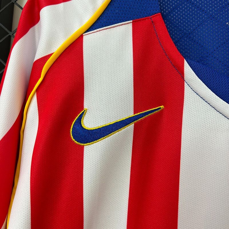 Maillot domicile rétro de l'Atletico Madrid 2004-2005 à manches longues