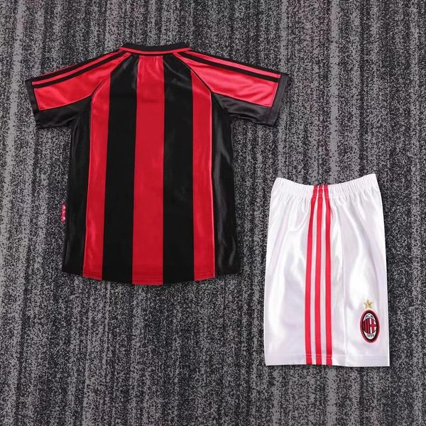 Maillot de foot AC Milan 1998-1999 domicile pour enfant rétro Image secondaire du produit