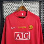 Maillot rétro Manchester United domicile manches longues 2007-2008 LDC
