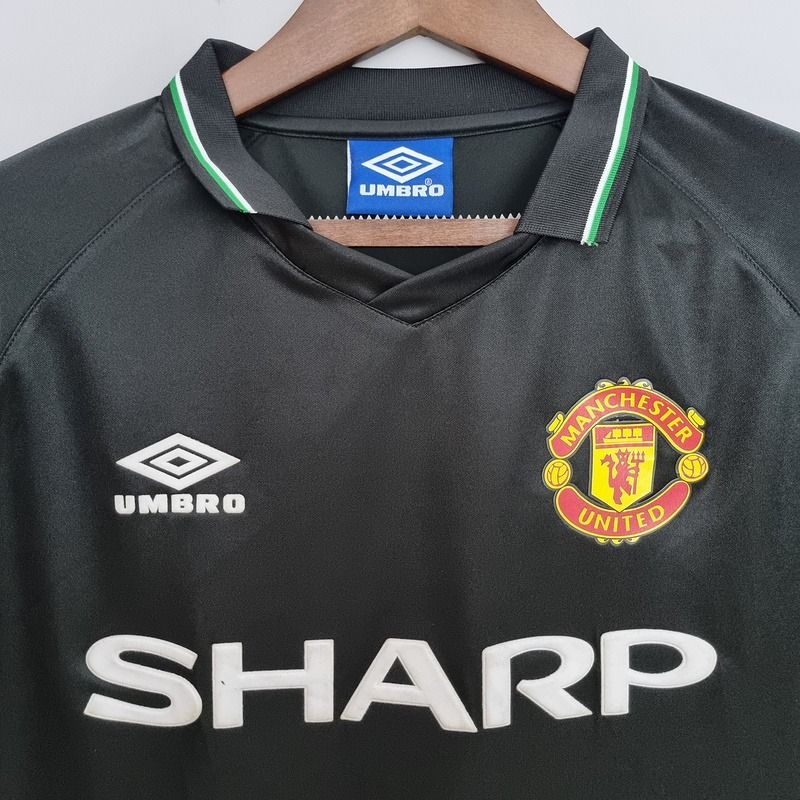 Deuxième maillot extérieur rétro de Manchester United 1998-1999