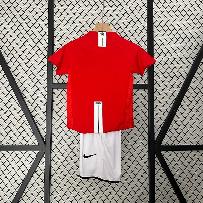 Enfants Rétro Manchester United Domicile 2007-2008 Image secondaire du produit