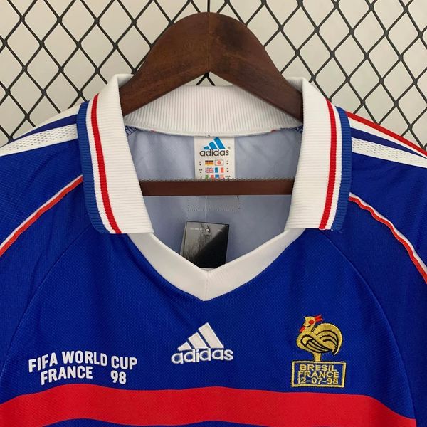 Maillot Rétro France domicile 1998 Manches Longues