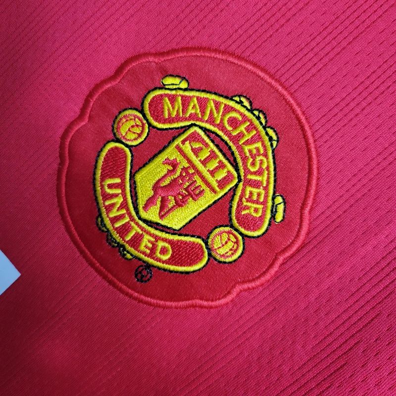 Maillot rétro Manchester United domicile manches longues 2007-2008 LDC