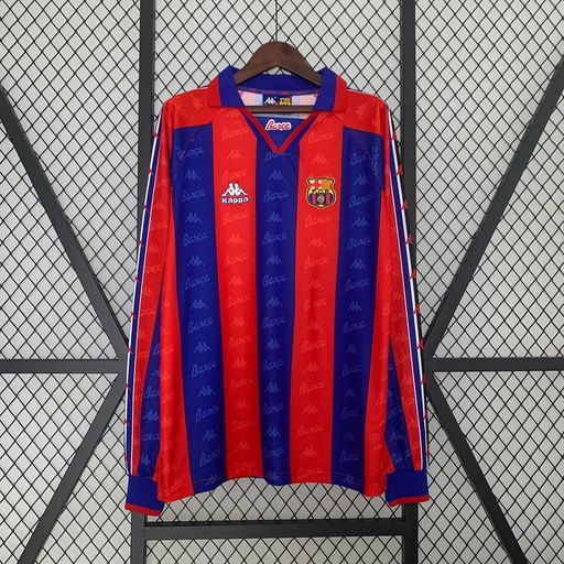 Maillot Rétro Domicile Manches Longues FC Barcelone 1996-1997 Image principale du produit
