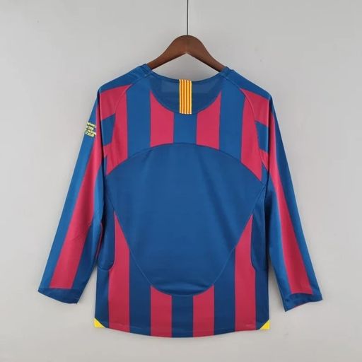 Maillot domicile rétro FC Barcelone 2005-2006 manches longues Image secondaire du produit
