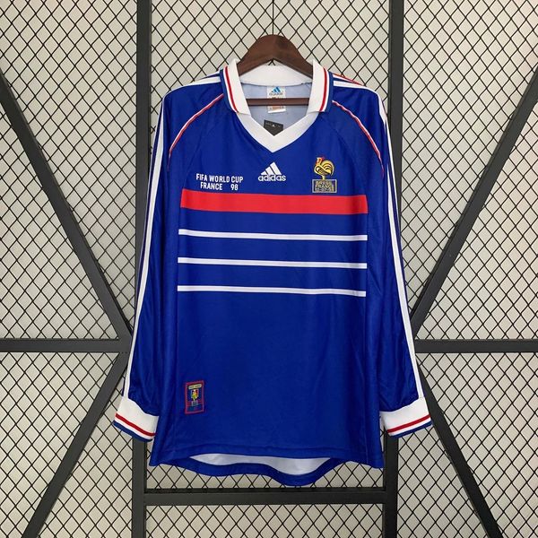Maillot Rétro France domicile 1998 Manches Longues