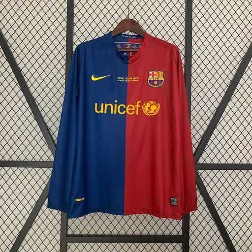 Maillot rétro domicile à manches longues du FC Barcelone 2008-2009