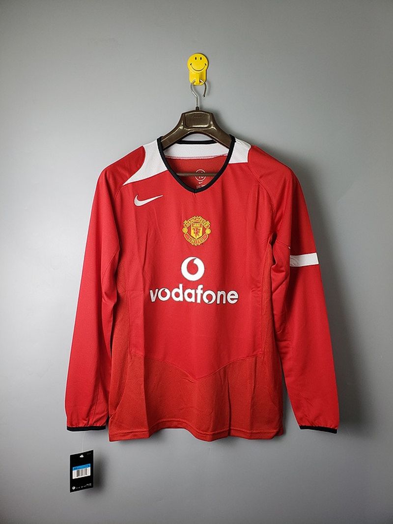 Maillot domicile rétro Manchester United 2005-2006 manches longues Image principale du produit