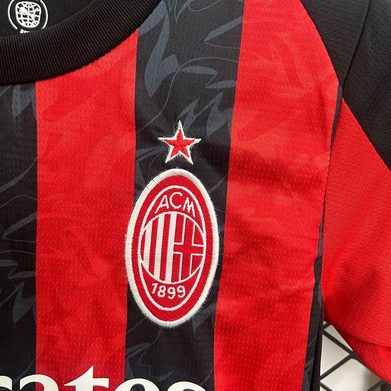 Kids AC Milan 2025 - 2026 home - WCFOOTBALLSUIT