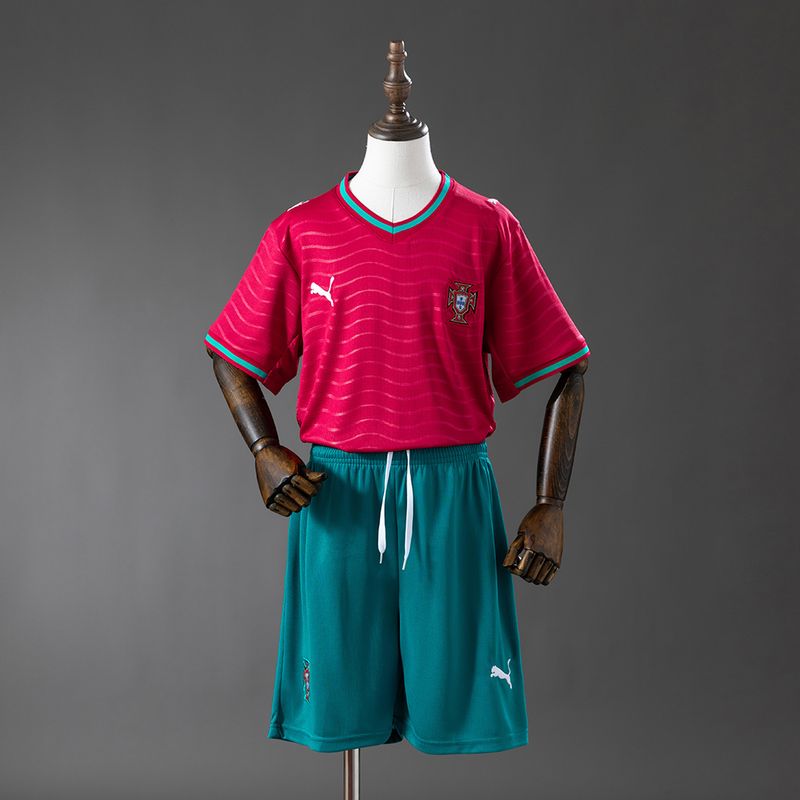 Kids Portugal national 2026 home Fan - WCFOOTBALLSUIT Image principale du produit