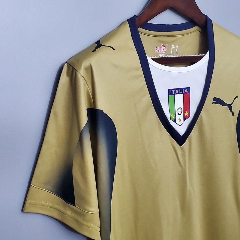 Retro Italy national 2006 golden shirt - WCFOOTBALLSUIT